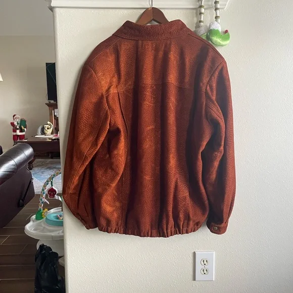 Uru Recoleta Brown Suede Capybara Leather Bomber Jacket - XL Size 3 - Picture 2 of 6